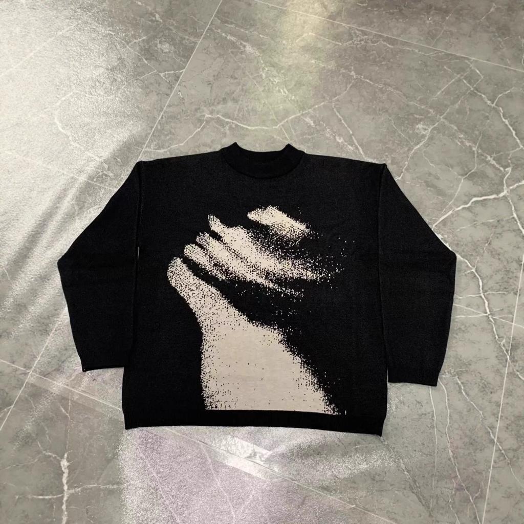 DRIPX Autumn Winter Retro Pullover Sweater Fashion Long Sleeve Star Pattern Y2K Sweater Casual Harajuku Knit Sweater Unisex