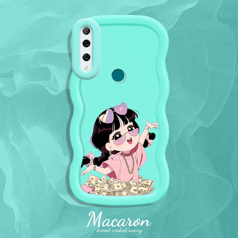 

Окрашенный узор Big Wave Edge Мягкий силиконовый материал Macaron чехол для телефона противоударный защитный резиновый чехол для iPhone Huawei Honor Infinix Tecno Tecno Pova 6 Neo синий