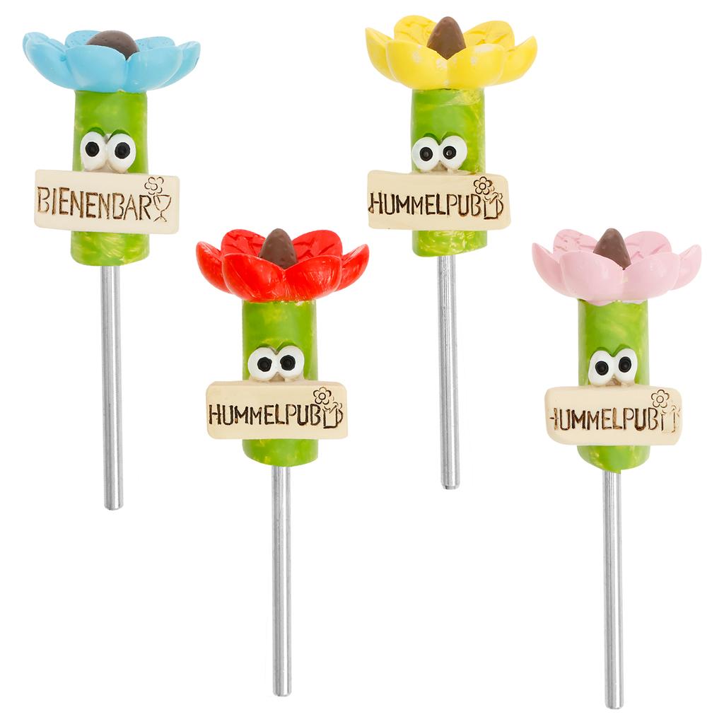 4Pcs Bee Watering Station Resin Wild Bee Drinkers Fascinating Butterfly Drinking Cups Cute Butterfly Water Feeder for Outdoor