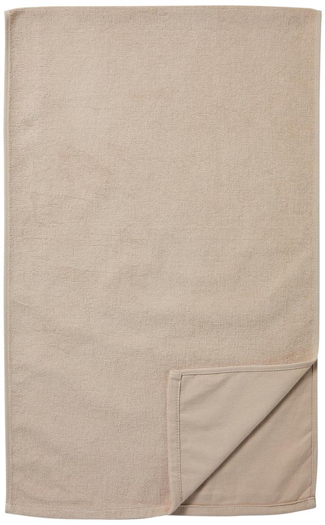 MUJI Long Set of 4 34 x 110 Organic 83345495 Tile-Woven Towels, Beige, (2 towels), cm, Cotton, Quick-Drying, Ultra-Thin,
