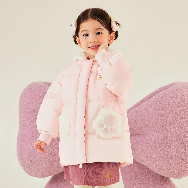 

B.Duck Girls Winter Mid-Length Hooded Down Jacket 120
