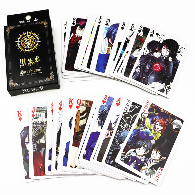 Anime Kuroshitsuji Black Butler Poker Cards Toy Cosplay Board Game Cards With Box Collection Deck Card
