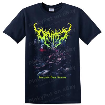 Devast Death Metal T-Shirt Zombie-Apokalypse Neon-Horror Grafik-T-Shirt Unisex Kunst