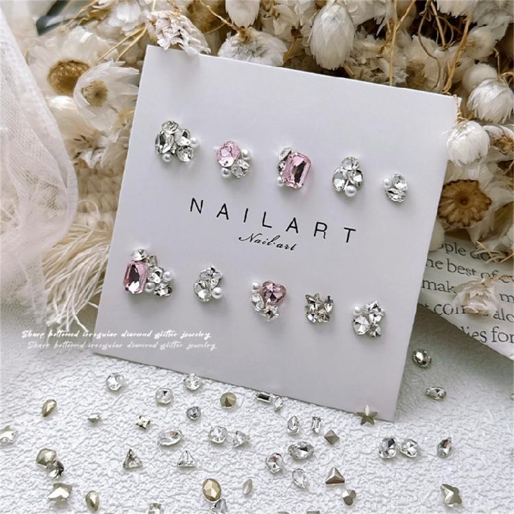 Nail Decoration Art Jewelry Glass Crystal Pendant Manicure Glitter Diamond Tips
