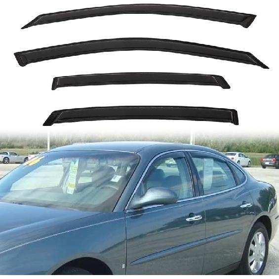 In-Channel Rain Guards Compatible With 2001-2005 Sport Trac 1997-2001 Mercury Mountaineer 1991-2001 Explorer Side Window Visor Wind Deflector Vent
