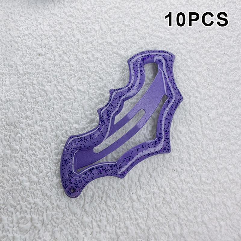 10Pcs Halloween Bat Hairpins Set Multi-Color Cute  Accessories For Women Girls Party Hair Styling Essentials Ideal Gift