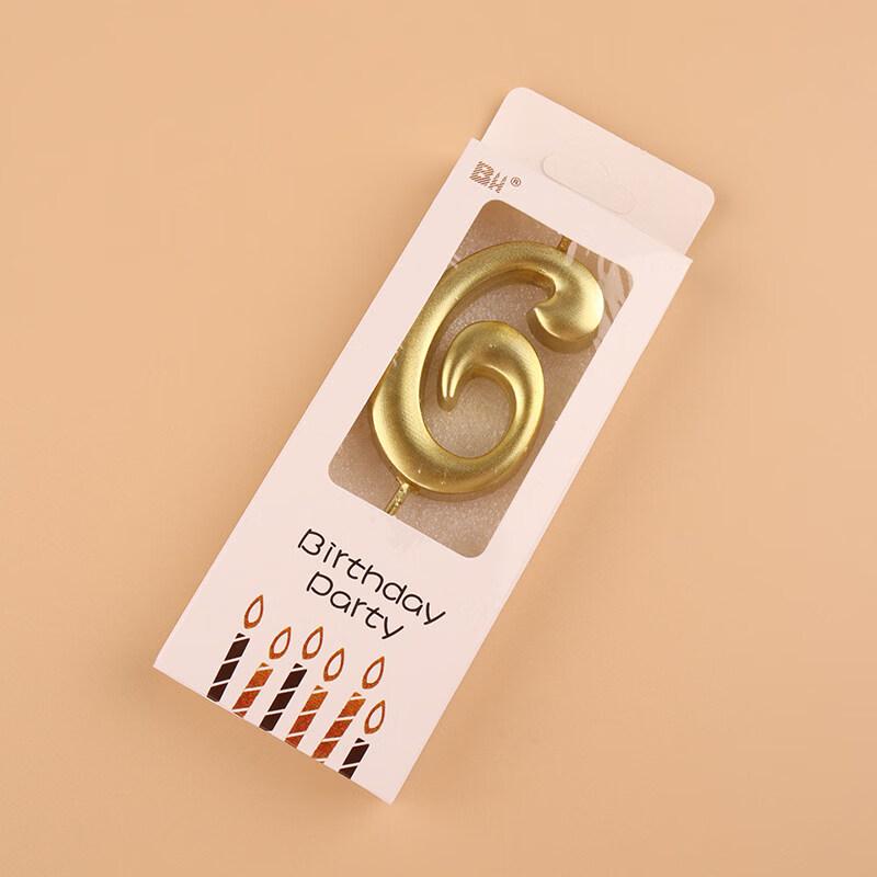 LIEI Gold Number Birthday Candle