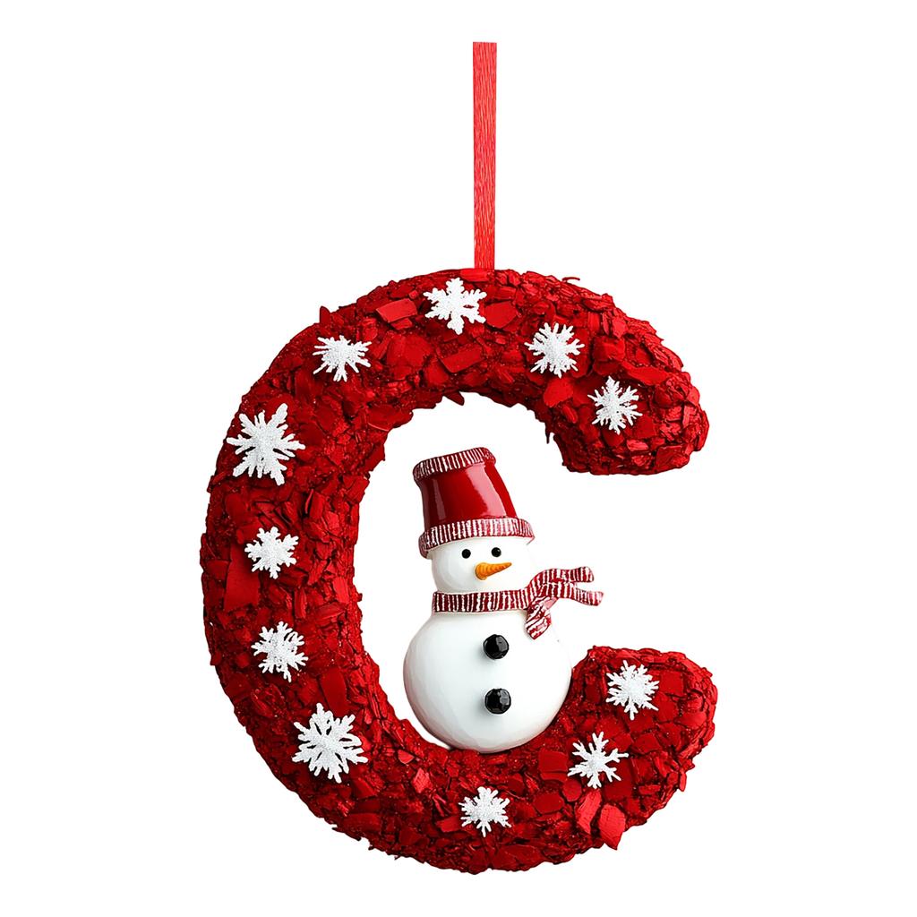 2D 26 Letter  Christmas Ornaments Acrylic Flat Christmas Tree Home Decorations Ornaments