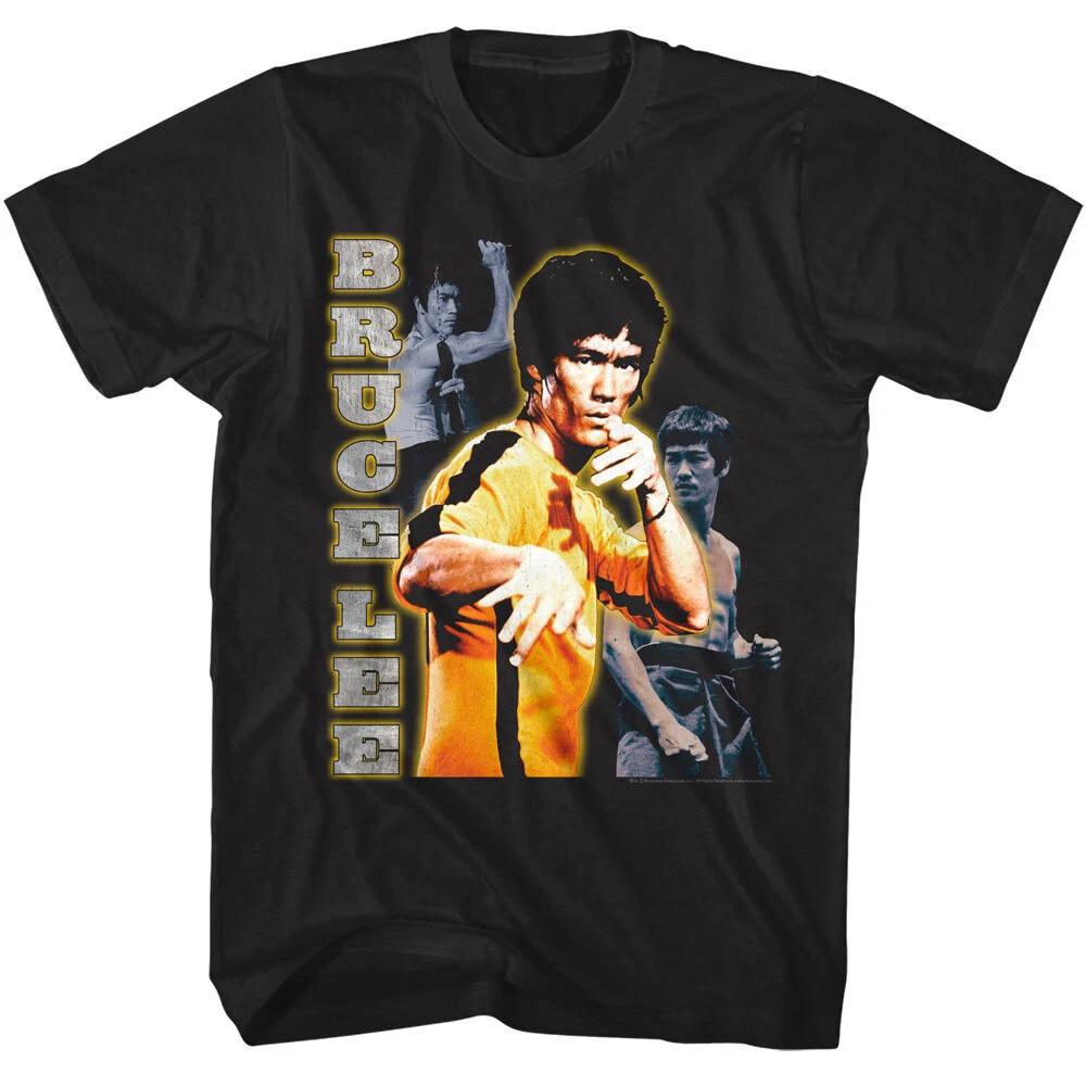 

Bruce Lee Game of Death Montage Men s T Shirt Action Collage Yellow Jumpsuit 3XL
