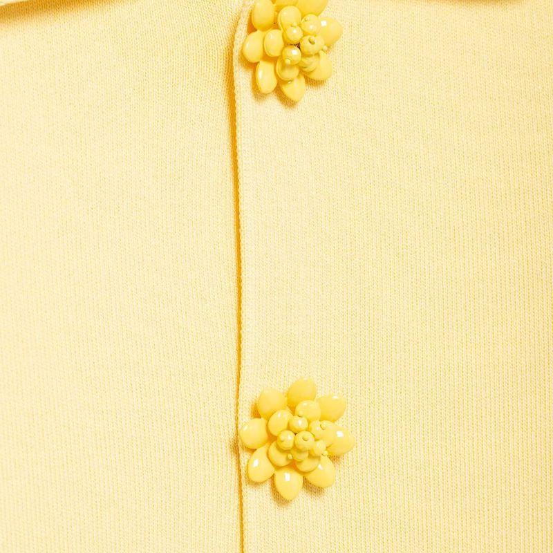 Kaslead New Arrival Women's Fashion Style Beaded Decorated Row Button Lapel Plain Stitch Outwear 4192033 300