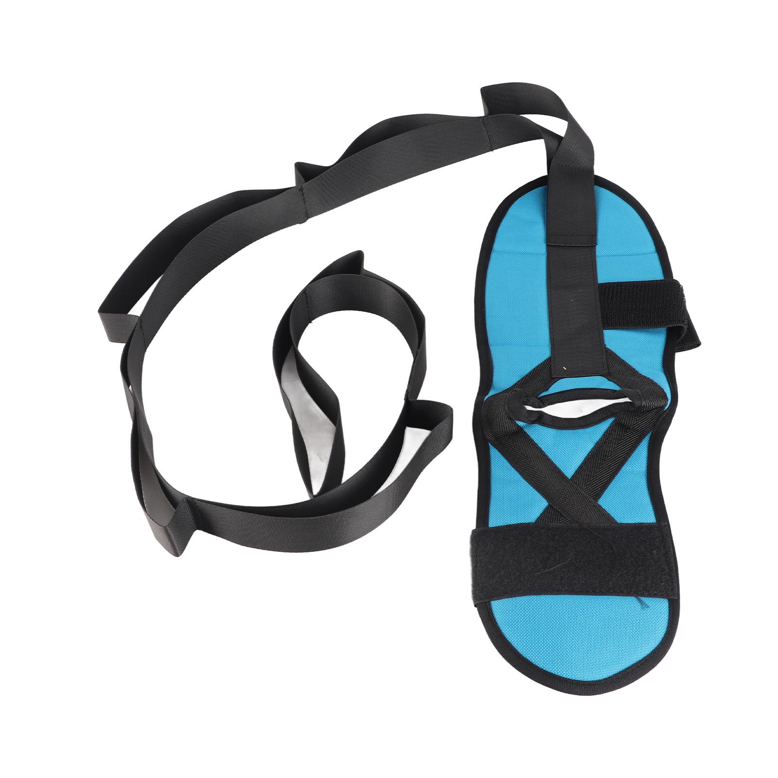 

Ремень для растяжки ног, комплект пояса для растяжки ног для реабилитации голеностопного сустава, тренировки по йоге, формирование, синий синий