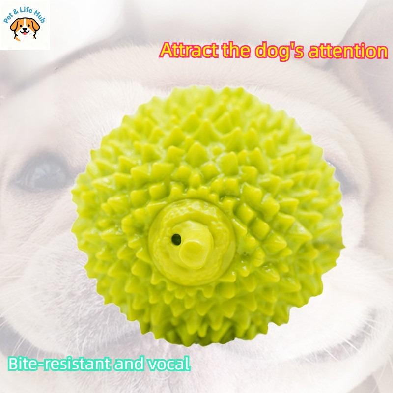 Pet Dog Toy Molar Ball Bite Resistant Sound Durian Suitable for All Dog Training Toys Pet Supplies