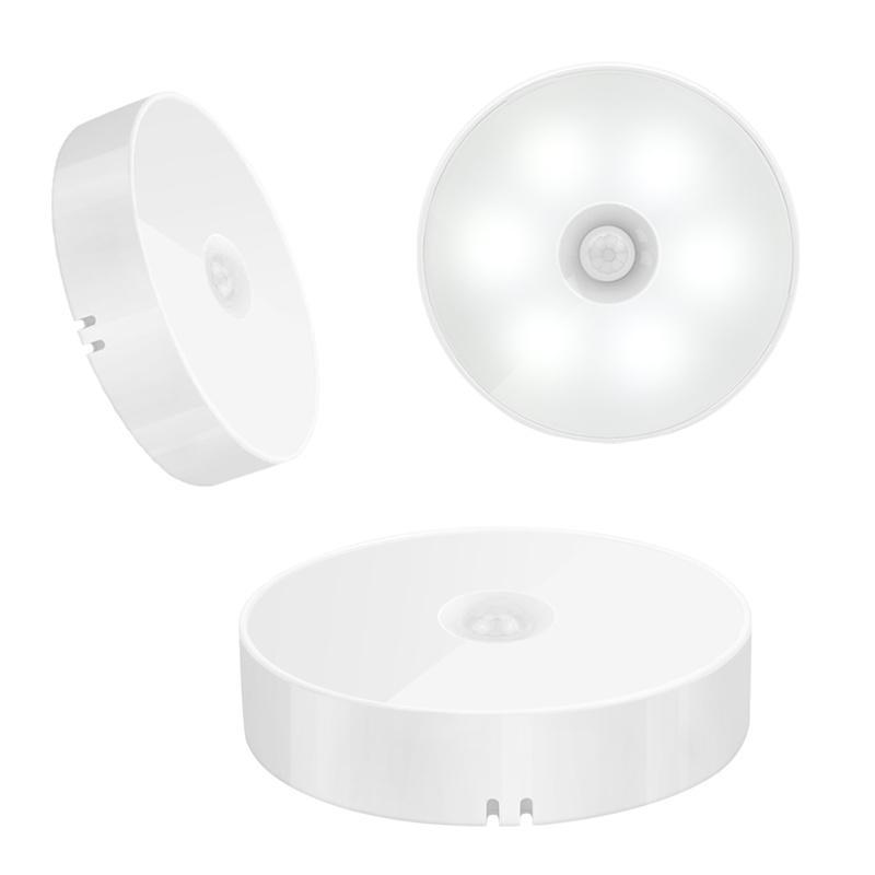 PIR Motion Sensor LED Night Light Wireless Energy-saving Body Induction Lamp Wall Lamp USB Charging Bedroom Corridor Lamp