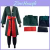Autentico Set Costume di Halloween Roronoa Zoro One Piece per 4 persone