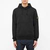 Stone Island Classic Logo Compass Badge Drawstring Hooded Sweatshirt Men sweatshirt Black 721564151-V0029