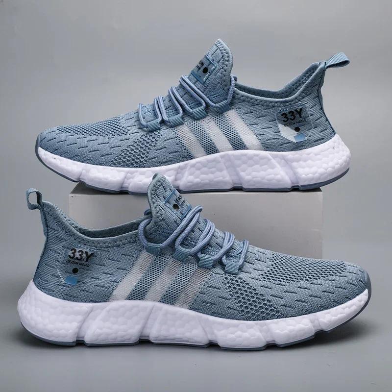 Men Running Shoes Breathable Mesh Sports Shoes Women Brand Sneakers Lightweight Casual Tennis Shoes Luxury Male Tenis Masculino