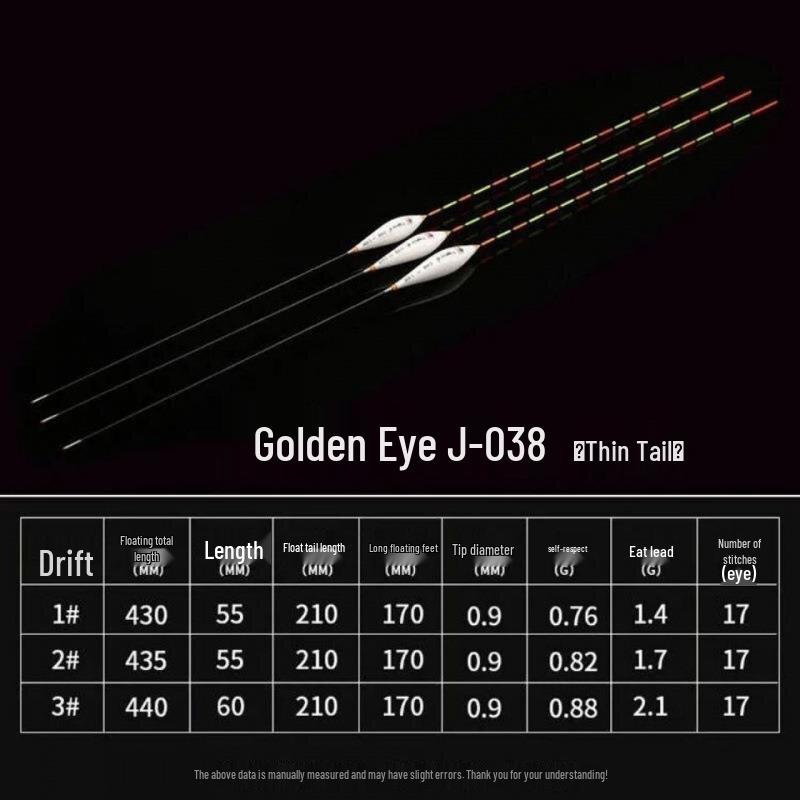Yan Chi Hai Platinum Nano Fishing Float - High Sensitivity, Thickened, Eye-Catching Design for Crucian Carp and Mixed Fish.