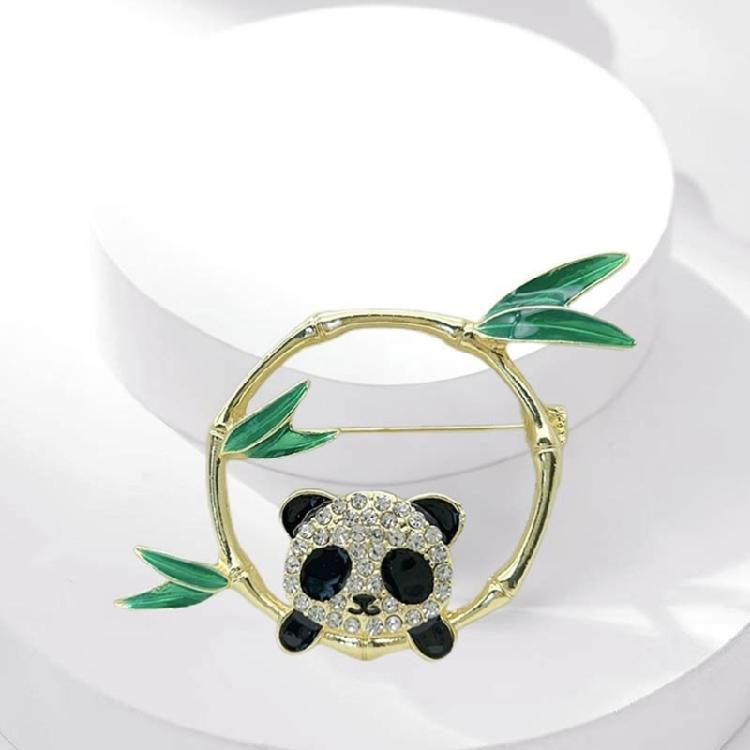 Mehrzweck-Zarte Panda- und Bambus-Broschen-Dekoration für Pendler, Partys, Zubehör und festliche Veranstaltungsschmuck