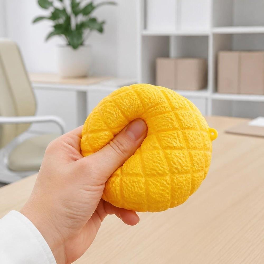 Sound Effects Crackling Food Squishy Toy Soft TPR Fidget Toy Croissant Pinch Children's Gifts