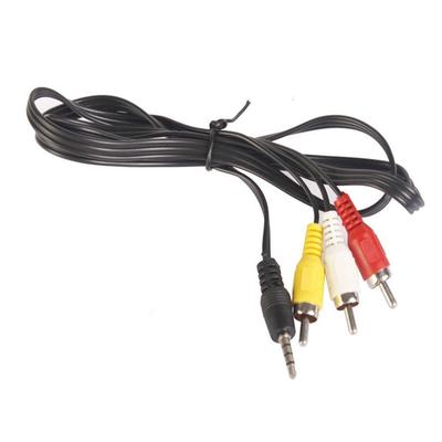 Langlebiges 1 m langes 3,5-mm-Buchse-zu-RCA-Kabel, Stecker-Adapter, Konverter, Videokabel, Draht, AV-Audiokabel