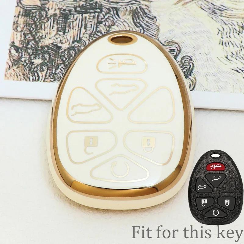 5/6 Buttons New Tpu Smart Remote Shell For Chevrolet For Gmc Yukon Suburban Tahoe Fob Car Styling Car Key Case Accessories
