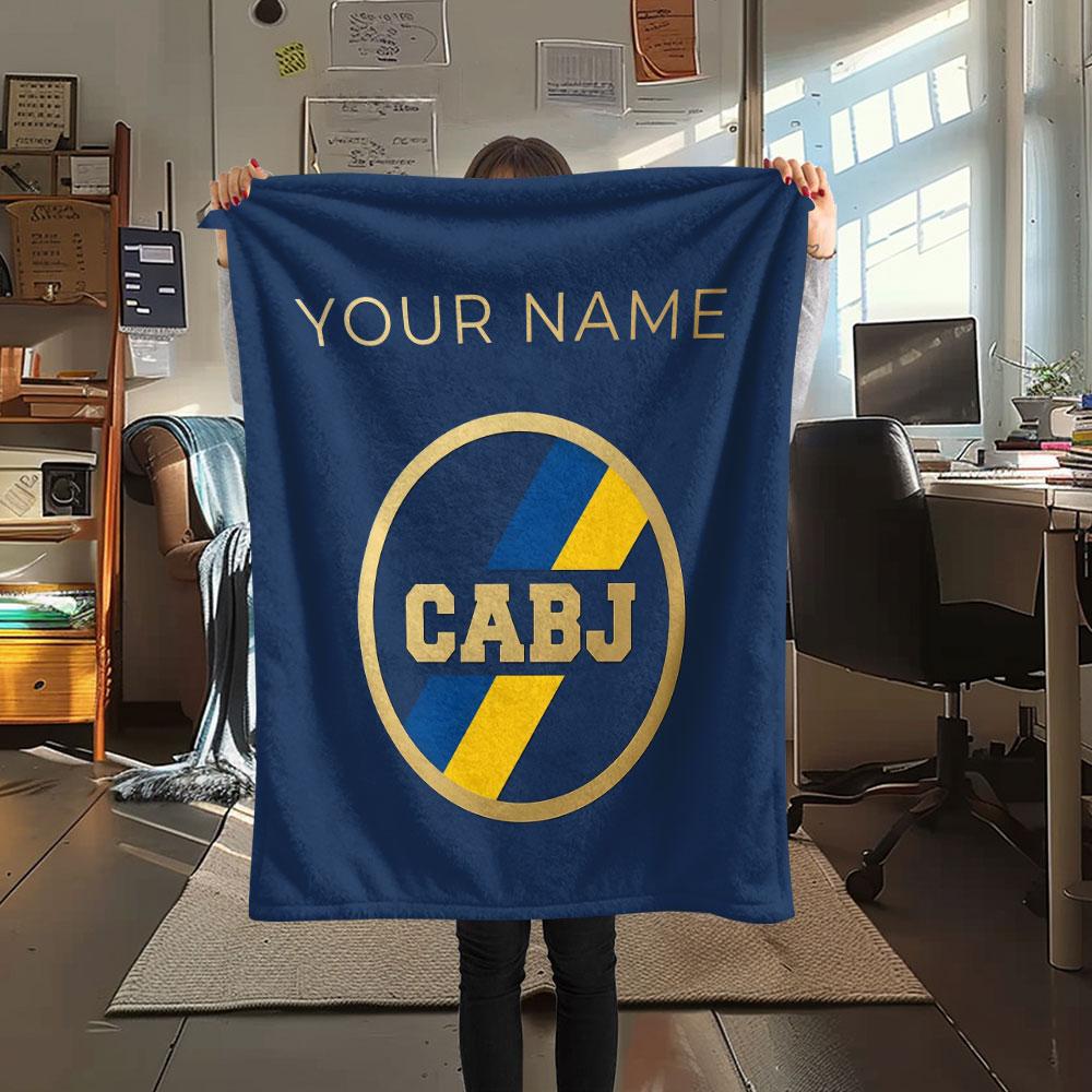 Custom Name,Boca Juniors Printed Flannel Blanket, soft throw for bedroom sofa, washable, Christmas present, great gift.