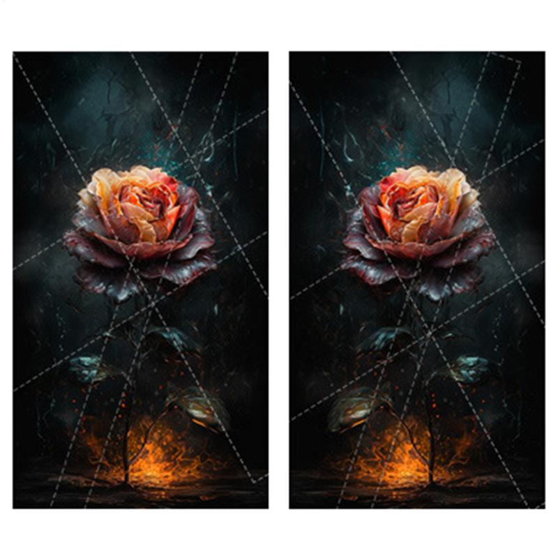 Наклейка на стойку B Наклейки «Розы на стойке» Для автомобилей 2x Наклейки на центральную стойку автомобиля Для окна двери автомобиля Элегантная цветочная наклейка China Mainland