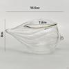 Clear Ice Cream Bowl, Glass Decorative Fruit Parfait Cup for Salad, Snack, Trifle, Dessert