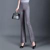 2025 Slim-Fit Stretchy Women's Plaid Micro-Flare Pants - Versatile Summer Fashion