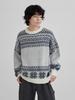 Cohen Washable Fair Isle Crew Neck Knit 75306460071 6970 DK.GREEN(69) L