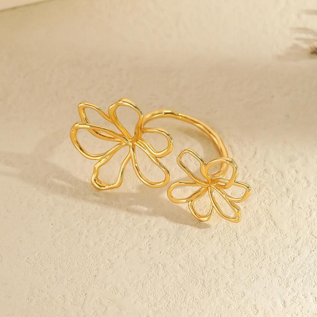 Star Flower Adjustable Ring for Women