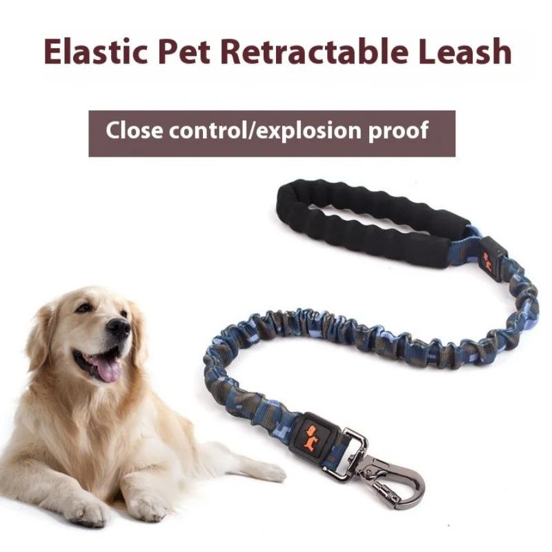 Retractable Elastic Pet Leash,reflective Dog Leash With Foam Handle & Alloy Buckle For Medium Large Pet Dog Walking And Training S