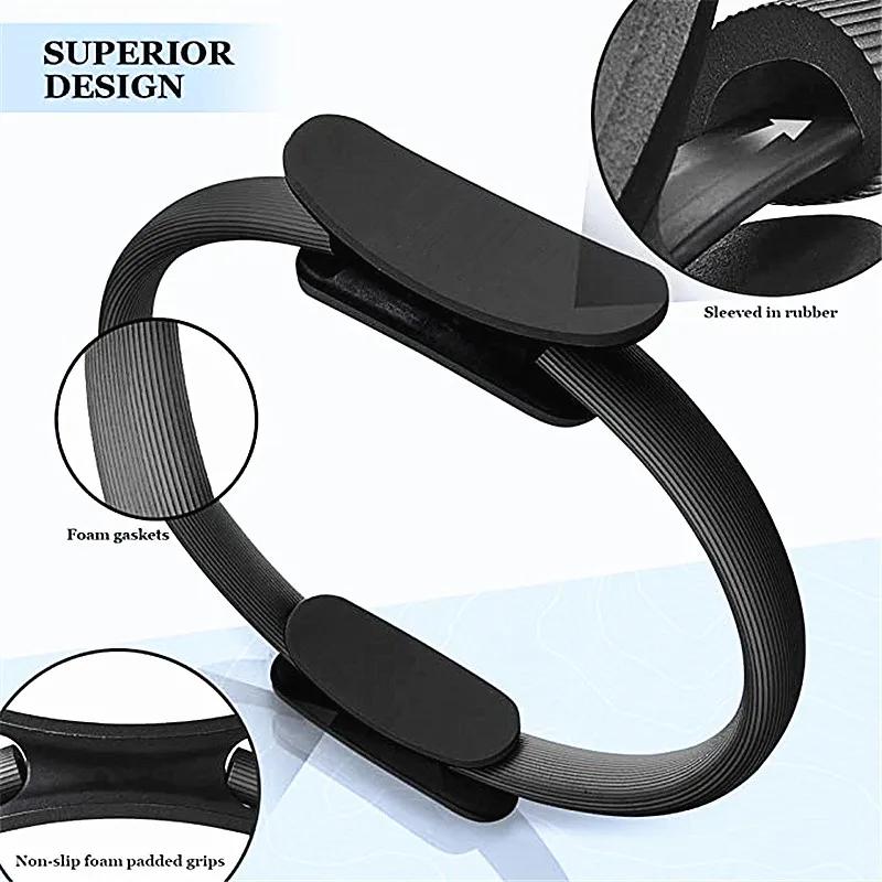 38cm/15in Yoga Fitness Pilates Circle Women Girls Circle Yoga Magic Ring Suitable for Home Gym Exercise Athletic Weight Loss Body Resistance 1pcs