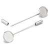 10pcs/Lot Metal Blank Brooches Base Fit 12mm Cabochon Cameo Settings Brooch Lapel Pin Tray Brooches for Jewelry Making Wholesale