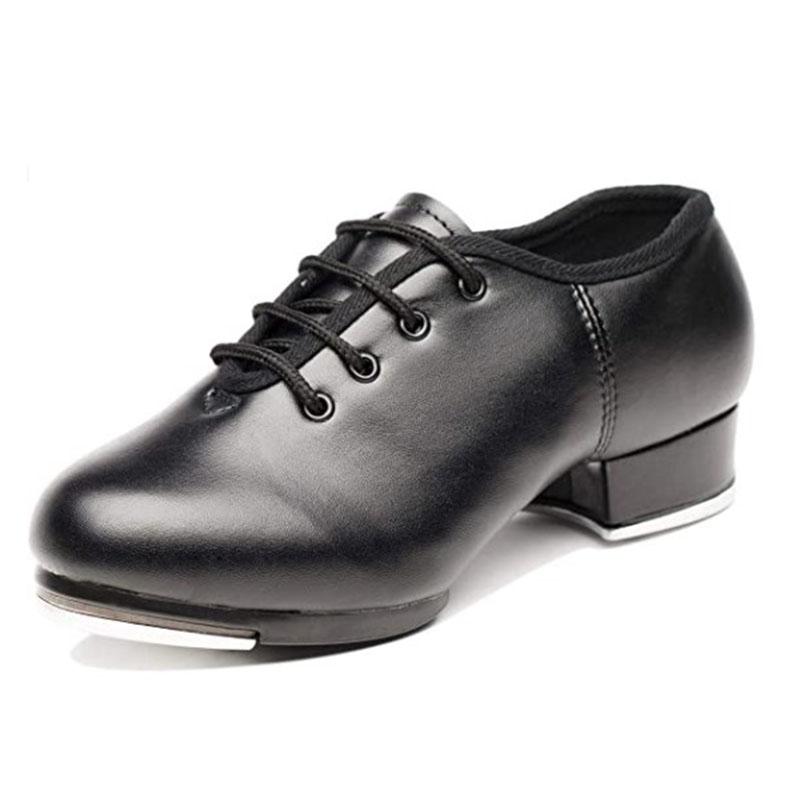 

Обувь для степа для начинающих, мягкая подошва, искусственная кожа, танцевальная обувь для мужчин и женщин, детская обувь для степа 36 чёрный