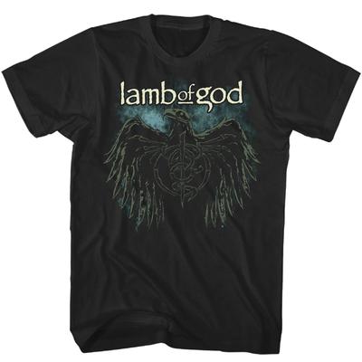 Tricou Lamb of God Crow Bărbați Rock and Roll Muzică Tricou Clasic Trupă Nou Negru