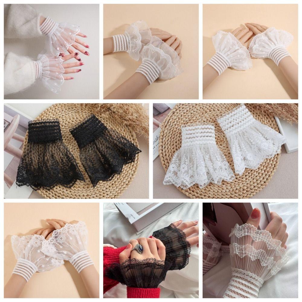 Victorian Detachable Sleeves Cuffs Solid Color Lolita Style Cuffs  Stage Performance