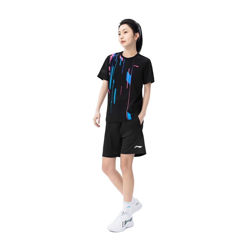 Li Ning Badminton Jerseys Unisex Crew Neck Thin AATV061-1