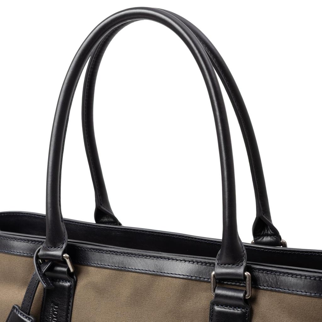 Tote Bag for A4 Canvas and Cowhide [Doubles] 2-Way Men, Compatible, Leather, KCH-1640 (Camel)