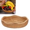   Basket Round Woven Storage Bowl Bread Fruit Serving Basket for Kitchen Dining Room Living Room