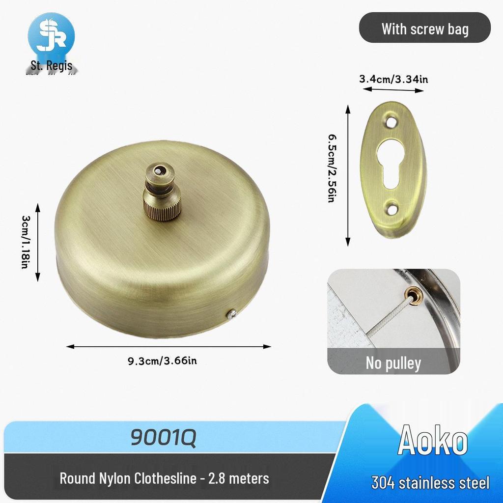 304 Stainless Steel Retractable Clothesline - No-Drill, Invisible Wall Mount, Indoor Nylon Drying Rope