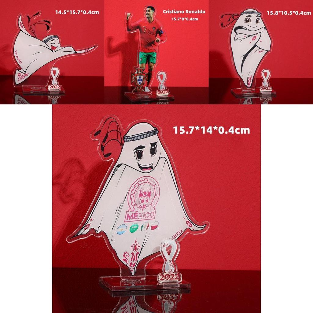 Handgefertigtes Acrylspielzeug mit Fußballstar-Maskottchen-Logos für Fans und Sammler