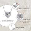 Bague Ringen Echte 1CT Herz Moissanit Anhänger Halskette Für Frauen 100% 925 Sterling Silber Funkelnden Hochzeit Party Edlen Schmuck