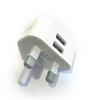Mains 3 Pin Plug Usb Adaptor Wall Charger Travel Charging Cable F Iphone Samsung