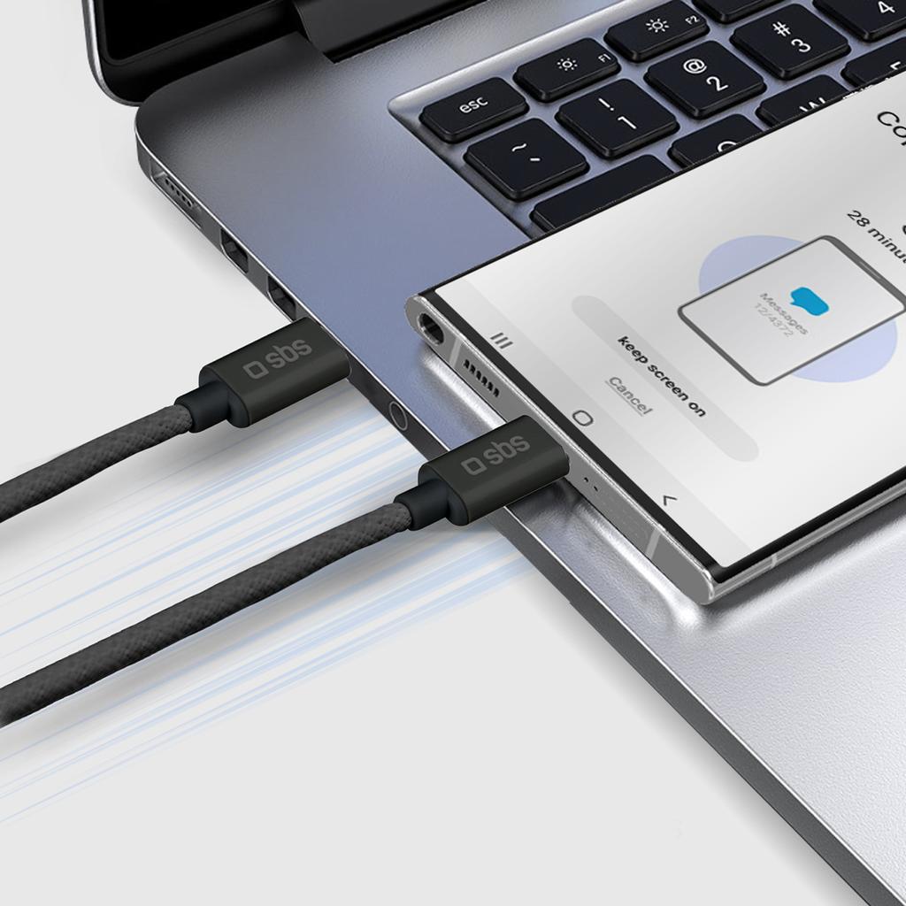 Usb-C 60W Braided Cable 1.5M - Black