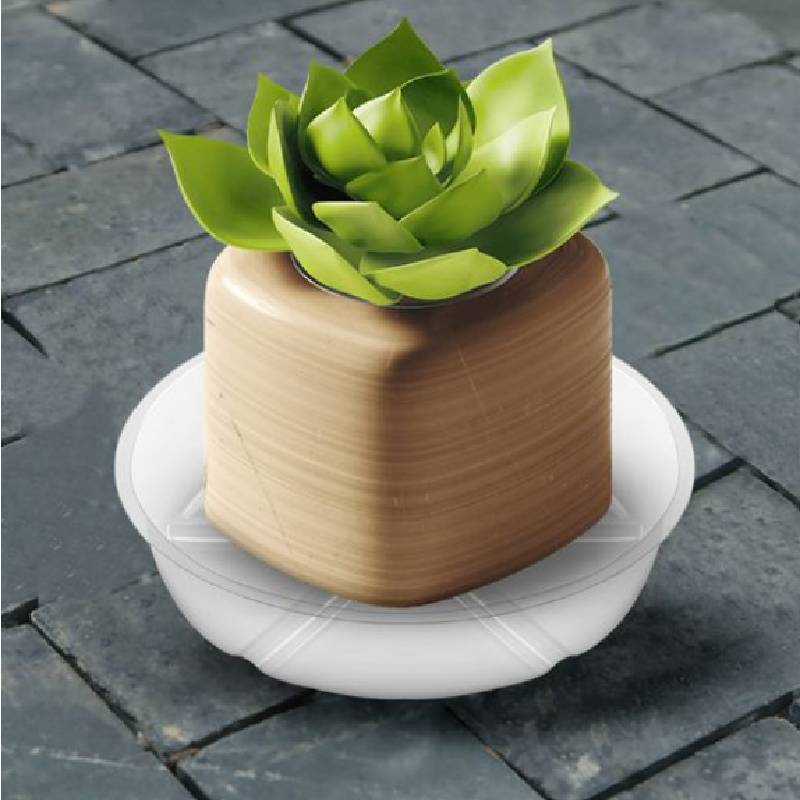 Plastic Flower Pot Tray With Pet Material And Dustproof Design For Garden And Home Use