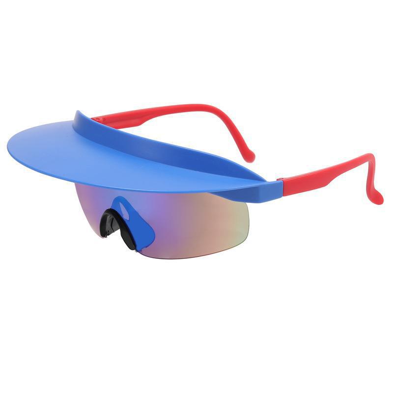 Men'S And Women'S Colorful Hats, Sunglasses, Personalized Brim Sunglasses, Large Frame Cycling Glasses