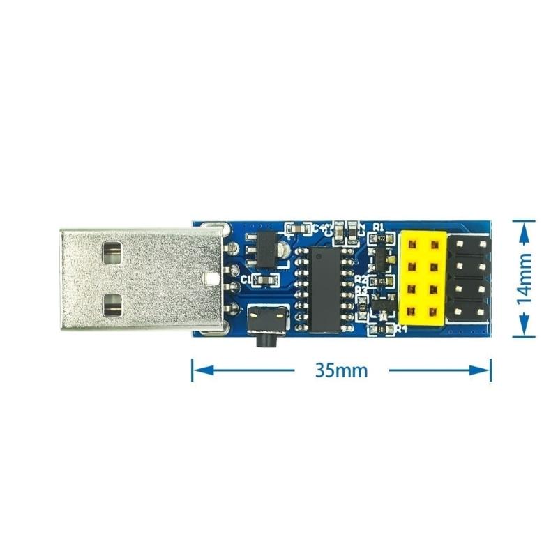 Kompakter 8266 Programmierer ESP01 WIFI Drahtlosmodul USB-Adapter für ESP01S-Modul Ermöglicht einfache Firmware-Uploads