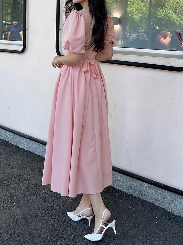KaiKuo Elegant Puff Sleeve Dress - 2026 Spring Collection