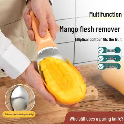 Stainless Steel Mango Cutter & Peeler, Fruit Divider, and Watermelon Slicer